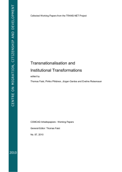 Transnationalisation and Institutional Transformations