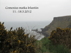 Comenius matka Irlantiin 11.3-18.3.2012