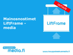 Mainosnostimet LiftFrame - media