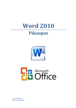 Word 2010 Pikaopas