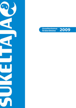 Vuosikertomus 2009 - Sukeltajaliitto ry