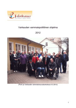 Varkauden vammaispoliittinen ohjelmaesitys