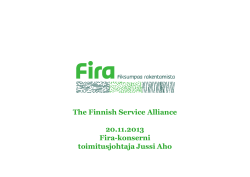 Ahon esityskalvot täällä - The Finnish Service Alliance