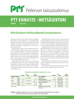 PTT-ennusTe –MeTsÄseKTORI 1/2012