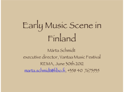 Márta Schmidt executive director, Vantaa Music Festival REMA