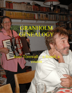 GRANHOLM GENEALOGY - AncestryFootprints