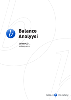 Balance Analyysi - Kauppalehti Oy, Tietopalvelut