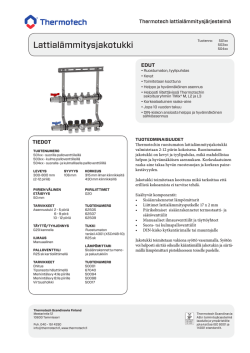 Asennusohje Lattialämmitysjakotukki - IA301 PDF