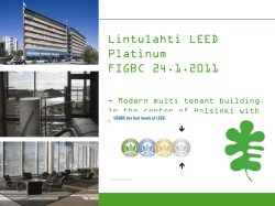 Case Lintulahti (LEED) - Green Building Council Finland