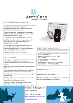 Loc Finder - ArctiCare Technologies Oy