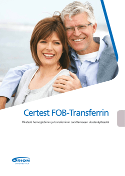 Certest FOB-Transferrin Data Sheet (FI)