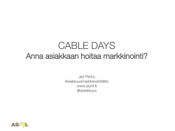 CABLE DAYS