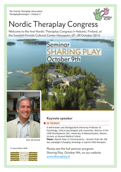 Nordic Theraplay Congress SHARING PLAY