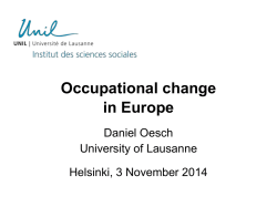 Occupational Change in Europe