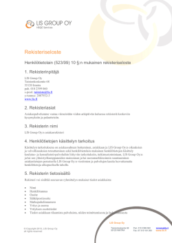 Rekisteriseloste - koulutusmaailma.fi