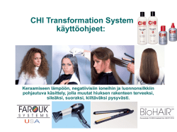 CHI Transformation System käyttöohjeet: