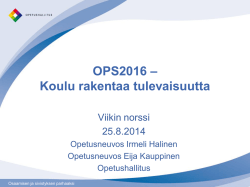 OPS 2016 –tietoisku: Uudistuvat