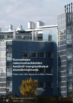 Kunnallisten rakennushankkeiden kestävät - Aalto