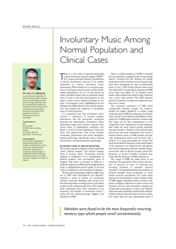 Involuntary Music Among Normal Population and Clinical