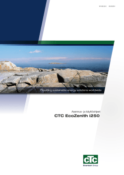 CTC EcoZenith i250 sähkökattila – asennus