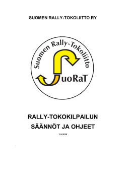 rally-tokokilpailun säännöt ja ohjeet - Rally