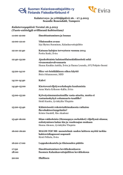 ja yrittäjäpäivä 26. - 27.3.2015 Scandic Rosendahl, Tampere