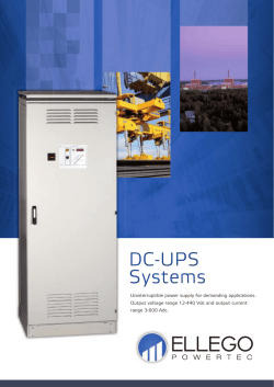 DC-UPS Systems - Ellego Powertec