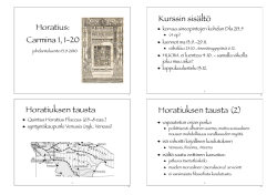 Horatius: Carmina 1, 1-20 Kurssin sisältö