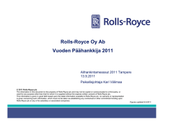 Rolls-Royce Oy Ab - vuoden päähankkija_ 13.9.2011