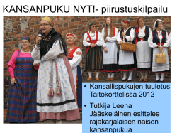 KANSANPUKU NYT!- piirustuskilpailu