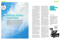 Hallitse lumen logistiikka (K-raudan Koti+ -lehti 4/2011)