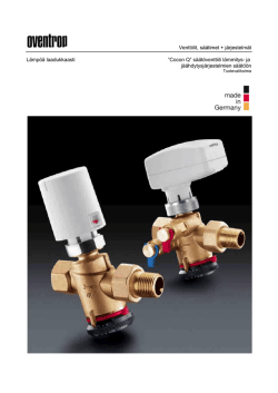 Cocon Q” säätöventtiili lämmitys