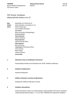 Muistio nro 12, 16.4.2014 - Tampereen oppimisympäristöt