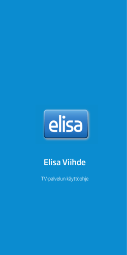 Elisa Viihde -käyttöopas valkoiselle Pace DiT7100
