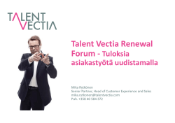 Talent Vectia Renewal Forum