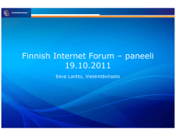 FICORA Finnish Internet Forum paneeli