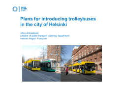 Plans for introducing trolleybuses in the city of - trolley