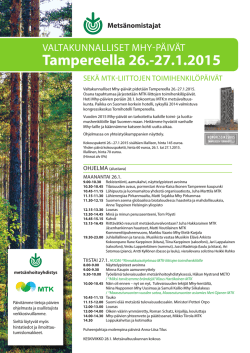 Tampereella 26.-27.1.2015 Metsänomistajat