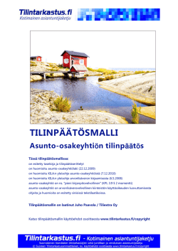 TILINPÄÄTÖSMALLI - TILINTARKASTUS.FI