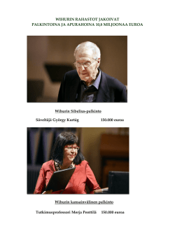 MYÖNNETYT APURAHAT 2012 (pdf) - Jenny ja Antti Wihurin rahasto