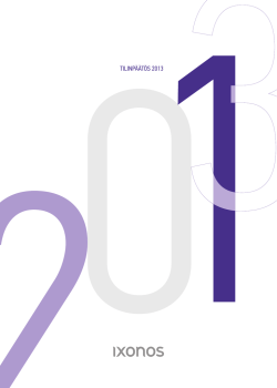 Ixonos Tilinpäätös 2013 (pdf)