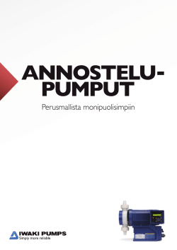 Annostelupumput - IWAKI Suomi Oy