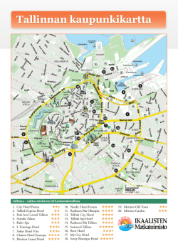 Tallinnan kaupunkikartta - Ikaalisten Matkatoimisto
