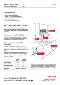 Suunnittelijan ohje SAFERA-turvatekniikan kuvaus Lue