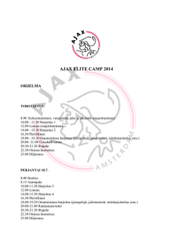 AJAX ELITE CAMP 2014