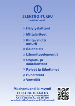 2015 yleisinfoa tuotteistamme suomeksi - Elektro