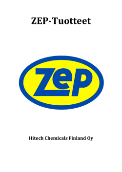 ZEP-Tuotteet - Hitech Chemicals