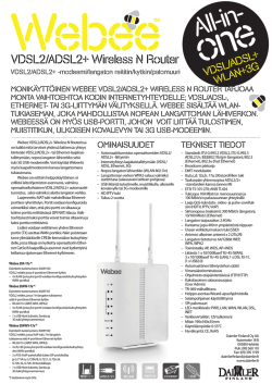 Webee VDSL2/ADS2+ Wireless N Router (pdf