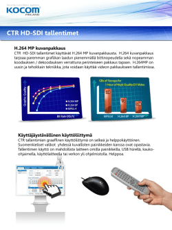 CTR HD-SDI tallentimet