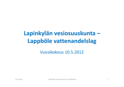 Vuosikokous 2012 - Lapinkylä